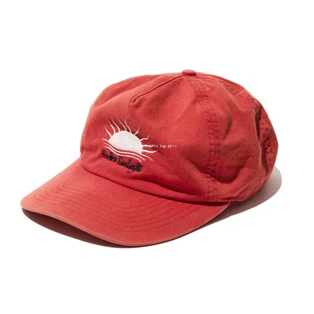 Korea Partimento washed red unisex cap hat